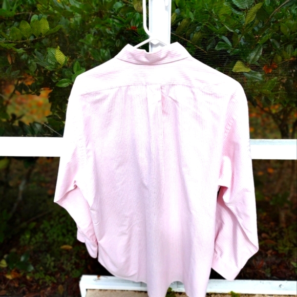 Pink white striped Ralph Lauren logo polo shirt - Picture 4 of 4